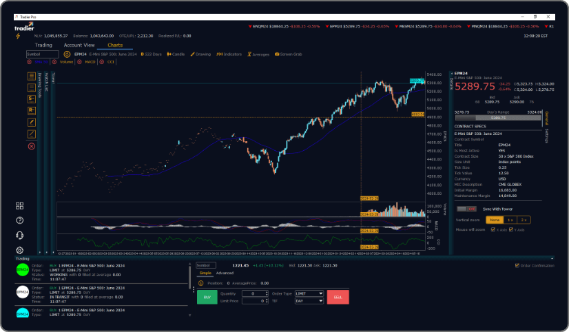 Tradier Futures Desktop